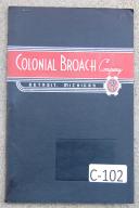 Colonial-Colonial Broach VMS Series Service and Parts Manual-VMS SERIES-VMS-10-36C-VMS-6-36C-01